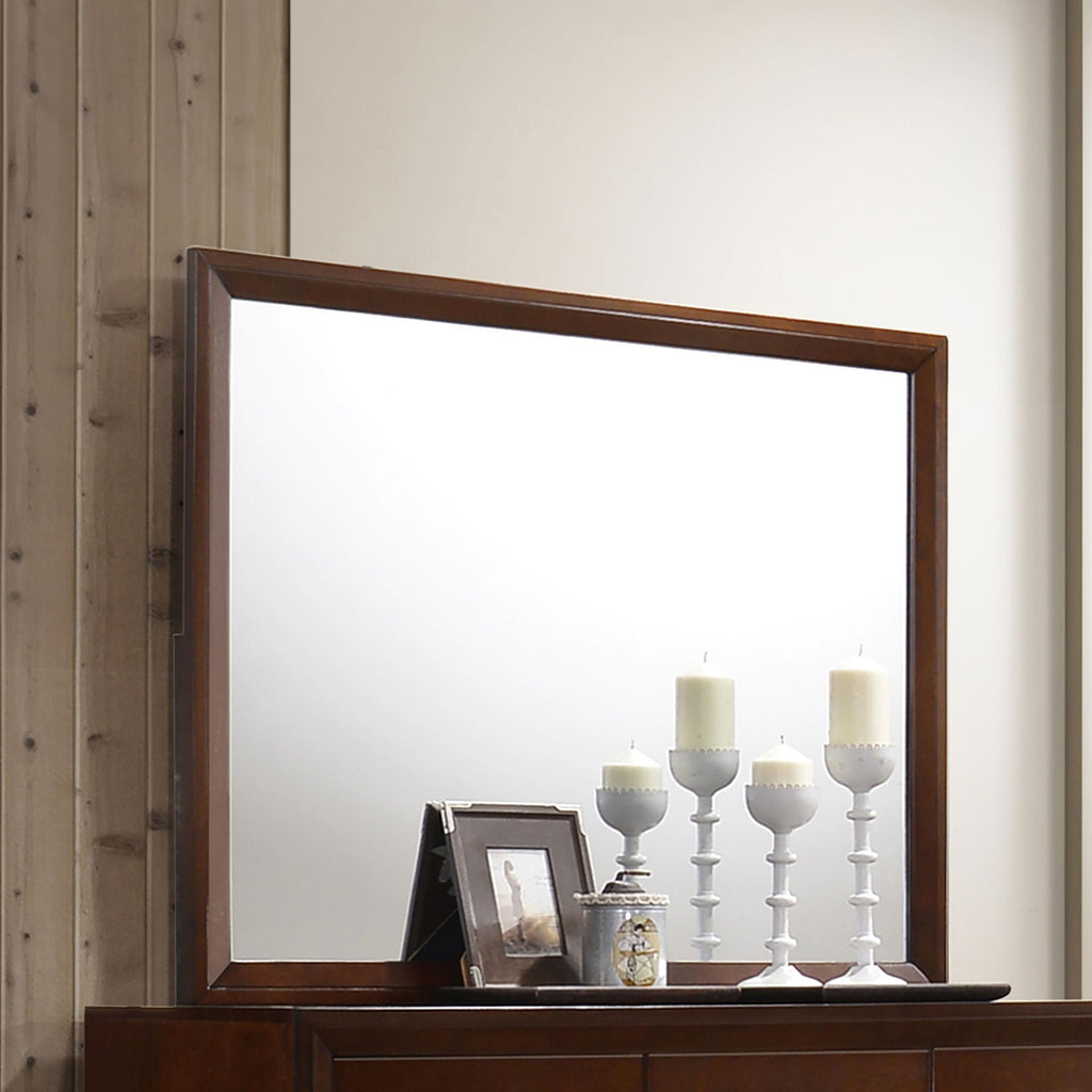 Serenity Rectangle Dresser Mirror Rich Merlot image