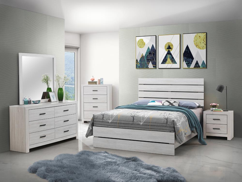 Brantford 4-piece Queen Panel Bedroom Set Coastal White image