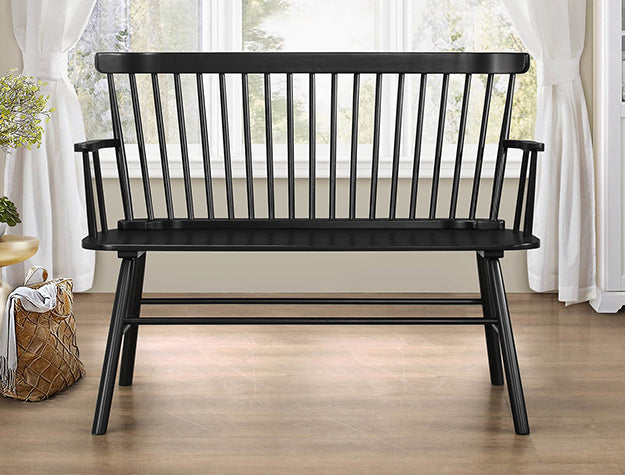 JERIMIAH SPINDLEBACK BENCH BLACK image