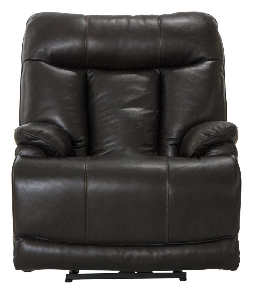 Naples Leather Power Lay Flat Recliner with Power Adjustable Headrest and Extra Extension Footrest image