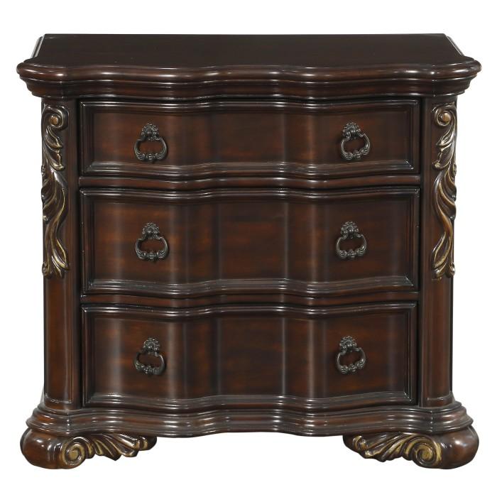 Homelegance Royal Highlands 3 Drawer Nightstand in Rich Cherry 1603-4 image