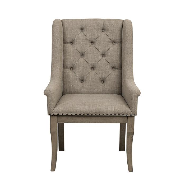 Homelegance Vermillion Arm Chair in Gray (Set of 2) image