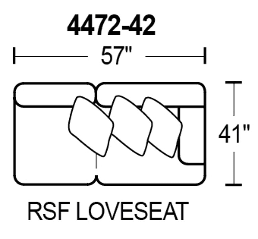 Jackson Furniture Kingston RSF Loveseat in Phantom/Pewter 447242 image