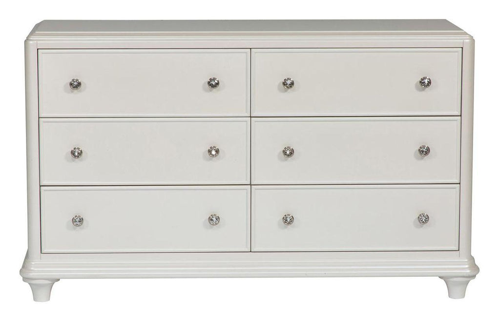 Liberty Furniture Stardust 6 Drawer Dresser in Iridescent White image