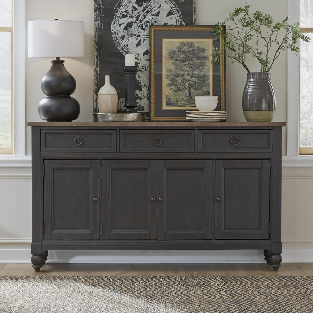 Americana Farmhouse Hall Buffet- Black image