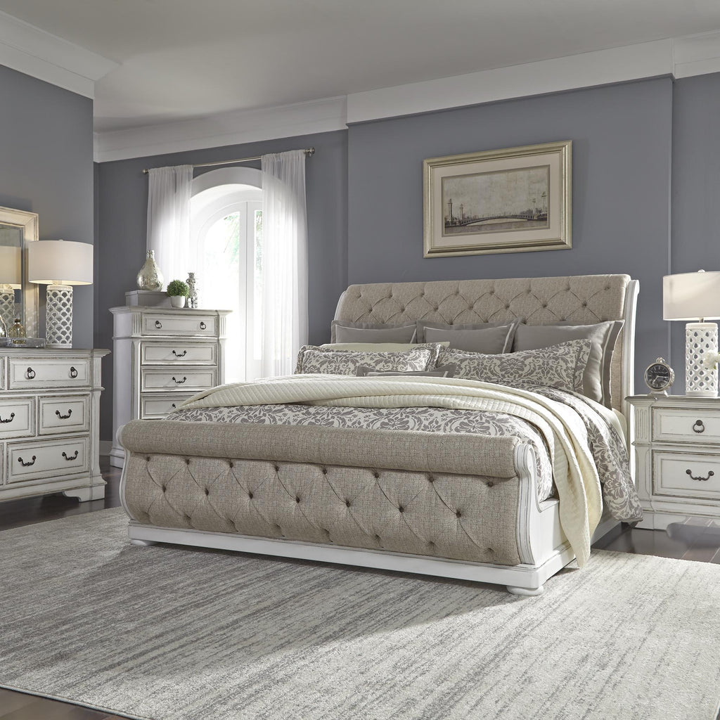 Abbey Park Queen Uph Sleigh Bed, Dresser & Mirror, Chest, Nightstand image