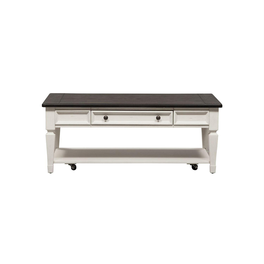 Liberty Allyson Park Rectangular Cocktail Table in Wirebrushed White image