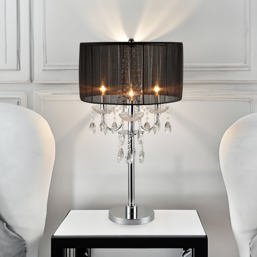 CHANDELIER TABLE TOUCH LAMP 29.5 H image